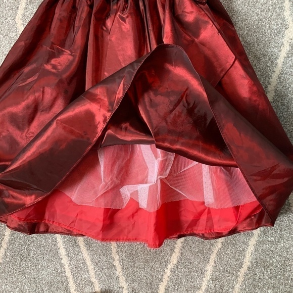 Sweet Kids Red Satin Formal Dress 4 - Picture 2 of 5